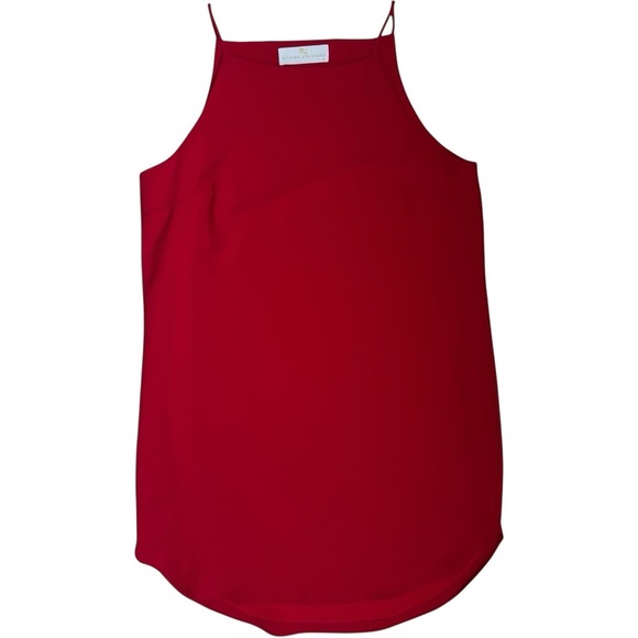 AMANDA UPRICHARD Red Sleeveless Square Neck Mini Dress Medium - Picture 2 of 6
